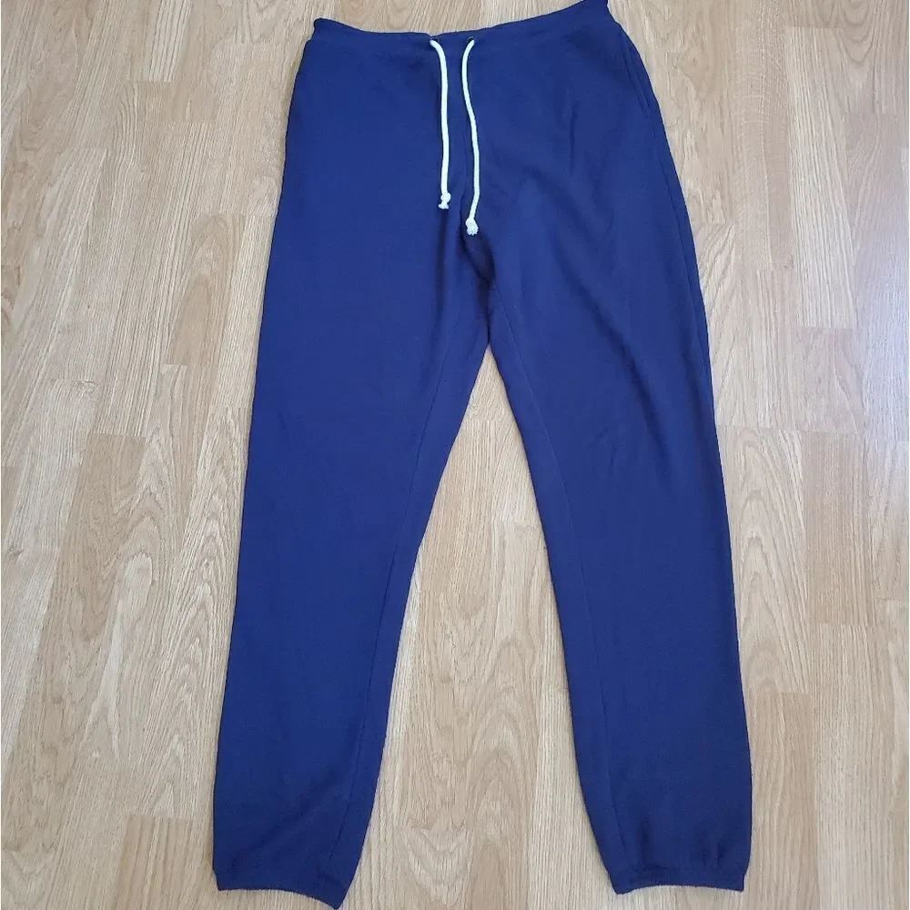Something Navy Fleece Sweatpants size Small in Blue